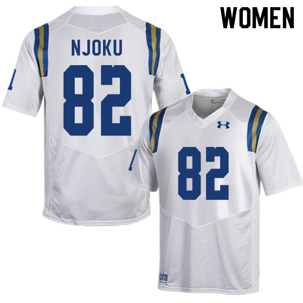 Women #82 Evidence Njoku UCLA Bruins College Football Jerseys Sale-White - Click Image to Close